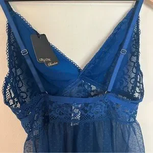 City Chic | Intimates & Sleepwear | Nwt City Chic Mia Babydoll Blue ...